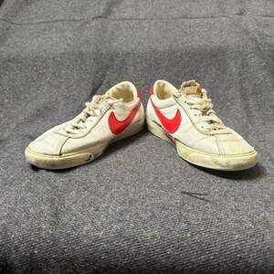 Vintage 1980 Nike Bruin White/Red Leather Sneakers Marty McFly